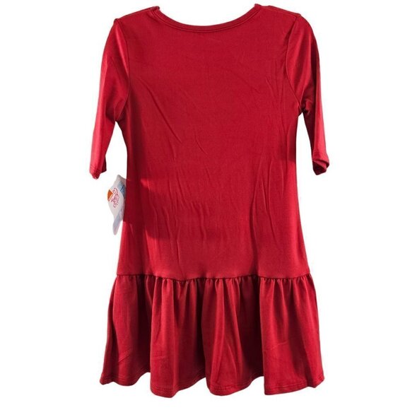 Nickelodeon JoJo Siwa Girls Christmas Holiday Red Dreaming of Unicorns Dress NWT - Picture 9 of 16